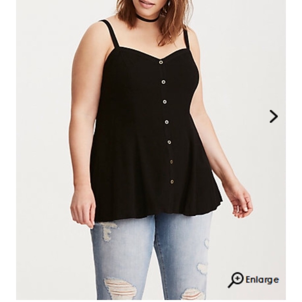 Torrid button down cami top